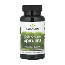 Takviye Swanson Vitamins, 100% Organic Spirulina, 180 Vegan Tablets