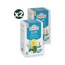 Ahmad Tea Slim Limon, Mate Ve Matcha Yeşil Çay Karışımı 20'li 2'li Ekonomik Paket Toplam 40 Poşet Çay