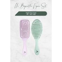 Nascita Professional Üç Boyutlu Vegan Saç Fırçası Mint Yeşili Ve Lila 0