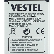 Vestel Uyumlu Venüs 5.5 Pil Batarya 5.5X 5.5V Vbp-55 İthal