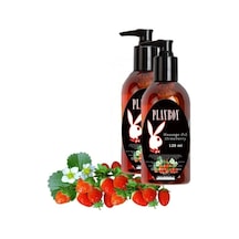 Playboy Strawberry Massage Oil 2 Adet Çilek Aromalı Vücut Masaj Yağı