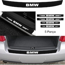 Bmw 120 İçin Uyumlu Aksesuar Oto Bağaj Ve Kapı Eşiği Sticker Set Karbon
