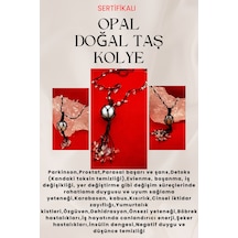 Sertifikalı Opal Doğal Taş Kolye El Yapımı Handmade A Kalite Çok REnkli