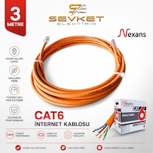 Nexans 3 Metre Cat6 Data Kablosu Turuncu Halojen Free Patch Cord