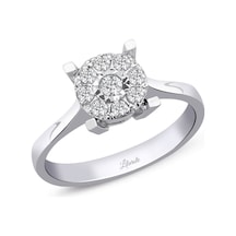 0.17 Ct. Modern Tasarım Coronet Tektaş Yüzük 0.17 Ct. Modern Tasarım Coronet Tektaş Yüzük