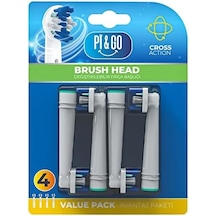 Pi&go Oral B Şarjlı Diş Fırçası Uyumlu Yedek Başlık - Elektrikli Diş Fırçası Yedek Başlığı, 4 Adet