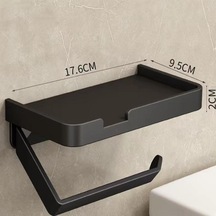 Siyah Tuvalet Kağıdı Havlulukduvara Monte Doku Tutucusudeliksiz Tuvalet Telefon Tutucusukağıt Tutucutuvalet Kağıdı Tutucusu