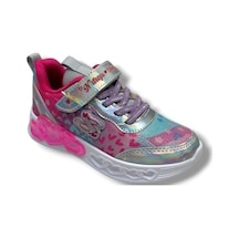 Ndrops 032-26 Anorak Rugan Yıldızlı Anatomik Kız Çocuk Sneaker Buz Fuşya 31-35 Gri