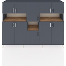 Hyperion Dolap 14 Raflı 10 Kapaklı 220x44x163 Antrasit-antrasit/ç Antrasit-antrasit/çam