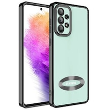 Samsung Galaxy Uyumlu A73 Kılıf Logo Detaylı Ve Parlak Nlight Premium Silikon Kapak Siyah