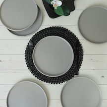 Mat Gri Stackable Servis Tabağı 27 Cm 6 Adet 995 Çok Renkli