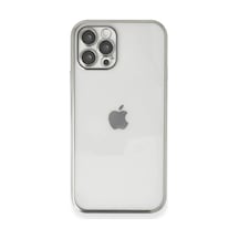 İphone 12 Pro Max Kılıf Razer Lensli Silikon - Gümüş