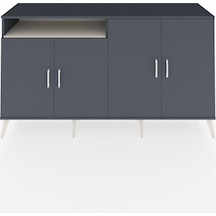 Hyperion Konsol 4 Raflı 4 Kapaklı 176x44x99 Antrasit-antrasit/aytaşı Antrasıt/antrasıt - Antrasıt