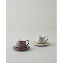English Home Phoebe New Bone China 4 Parça 2 Kişilik Kahve Fincan Takımı 90 Ml Kahve-yeşil