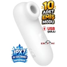 Erofoni Usb Şarjlı Otomatik 10 Mod Klitoral Emiş Ve Titreşimli 10 Cm Süper Teknolojik Su Geçirmez Vibratör