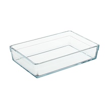Paşabahçe Borcam Premium Dikdörtgen Tepsi, 20 Cm X 29 Cm, Şeffaf, 2.5 Litre Çok Renkli