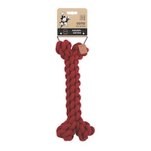 Örgü Kemik Köpek Oyuncağı Kırmızı 30 Cm Çok Renkli