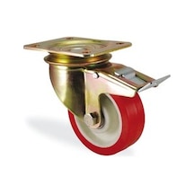 Poliüretan Teker Polyamid Sanayi Tekerleği Frenli - 100 Mm Çap