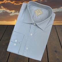 Linen Keten Slim Fit 4 Mevsim Giyilebilen Pamuklu Gömlek Mavi