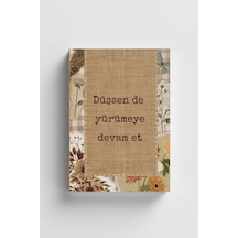 Vintage Serisi 7 Düşsen De Yürümeye Devam Et Bullet Journal A5 Noktalı Defter Çok Renkli