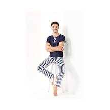 Yeni İnci Çizgili 3'Lü Erkek Pijama Takım 821 001