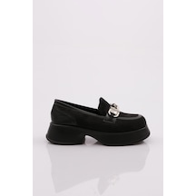 Dgn 504 Kadin Loafer Ayakkabi Siyah Kadife