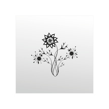 Folyo Sticker Ayçiçeği 70cm Uzunluk Siyah