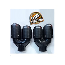 Akrapovic 90 Mm Uyumlu Çift Çıkış Sag Sol Takım Karbon Kaplama Egzoz Ucu - -