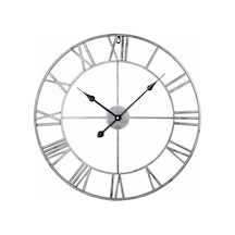 Goldenqian Plz Shop 45 Cm. Yuvarlak Roman Samim Duvar Saati Gümüş Vmfl11 Gümüş