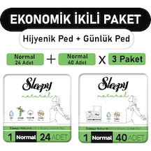 Sleepy Natural Ultra Ped Normal 24'lü + Uzun Günlük Ped 3 x 40'lı