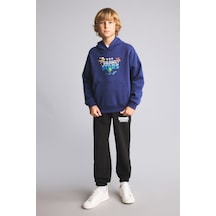 Defacto Brawl Stars Kalın Sweatshirt Kumaşı 2li Takım Erkek Çocuk I3682a826wnnv42 Lacivert-nv42