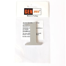 Gendec Kapı Numarası 7Cm No:1 Metalik Gri Kendinden Yapışkanlı Nu