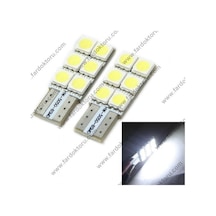 Megamarket06 T10 Yassi Yönsüz Dipsiz Led Park Ampulü T10 W5W Fardoktoru