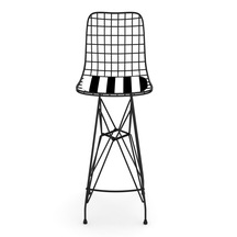 Knsz kafes tel bar sandalyesi 1 li zengin syhtuan 75 cm oturma yüksekliği ofis cafe bahçe mutfak