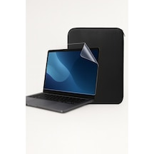 Apple Uyumlu MacBook Air 13" M4 Urbanshield Kılıf + 9h Nano Ekran Koruyucu Siyah