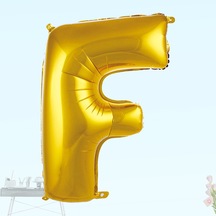 F Harf Folyo Balon. 100 CM - Altın
