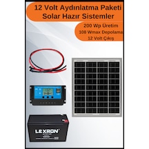 N&D Lighting Aydınlatma Tall Mono Solar Paket 12 Volt-200wp
