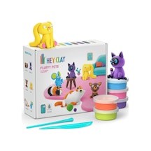 Hey Clay Yaratıcı Kil Seti - Fluffy Pets Çok  Renkli