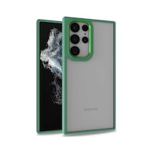 Zore Galaxy S22 Ultra Uyumlu Ogaa Flora Kılıf-yeşil
