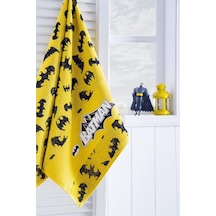 Özdilek Batman Dark Lisanslı Çocuk Havlu Bornoz Seti 5/6 Yaş 43006 Sarı