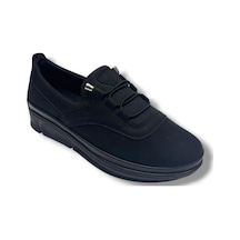 Mehtap 1150-26 Yağlı Deri Anatomik Slip On Comfort Kadın Ayakkabı Siyah