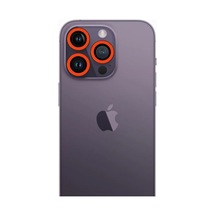 Newface Apple İphone 12 Pro Max Neon Fosforlu Kamera Lens - Turuncu
