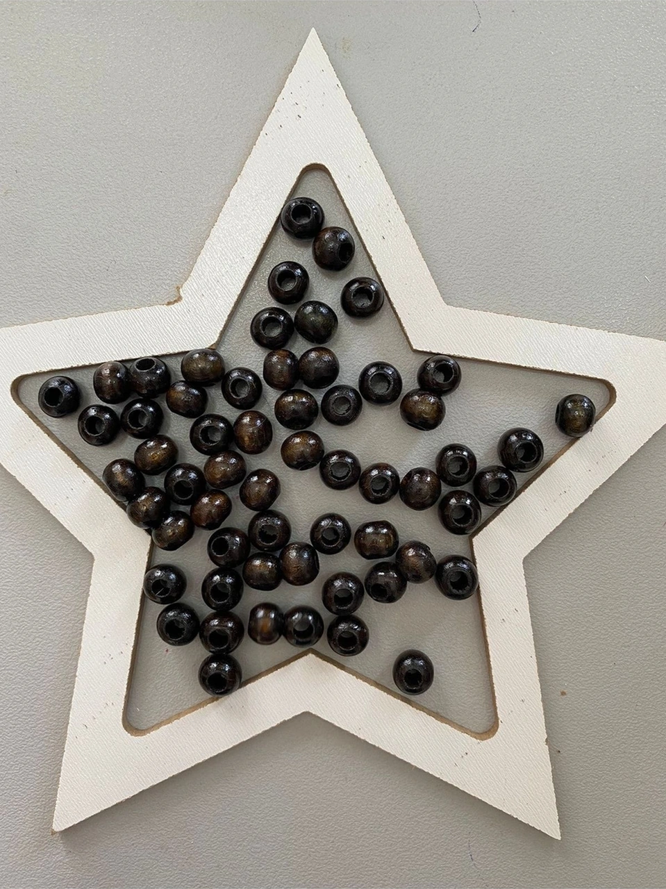10 Mm Kahve Renkli Ahşap Boncuk - 100 Grm. 300 Adet