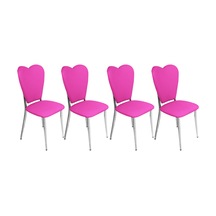 Aşk-ı Derun Sandalye 4adet - Pembe Çok Renkli