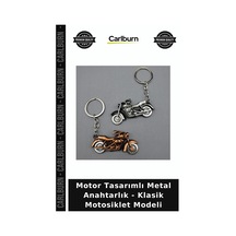 Özel Üretim Hediye Aksesuar Koleksiyon Motor Tasarımlı Metal Anahtarlık - Klasik Motosiklet Modeli
