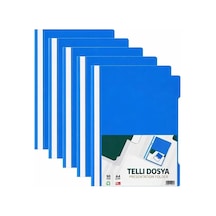 Tr Telli Dosya Mavi A4 50'li - 5 Paket Plastik Klasör Delikli