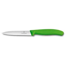 Victorinox 6.7736.l4 10cm Yeşil Tırtıklı Soyma Bıçağı Çok Renkli