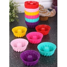 Menba Mini Silikon Muffin Ve Cup Kek Kalıbı Borulu - 6 Adet