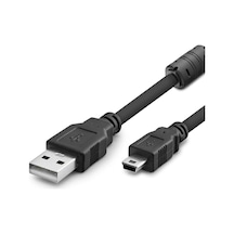 Uzun Ömürlü Siyah Usb Mini V3 5 Pin Kablo 5 Metre