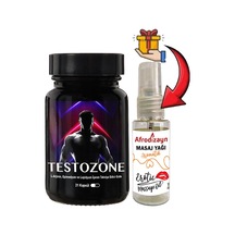 Testozone 1 Kutu Erkeklere Özel L-argininli Lepidyumlu 21lı Formül + Afrodizayn Masaj Yağı 30 Ml